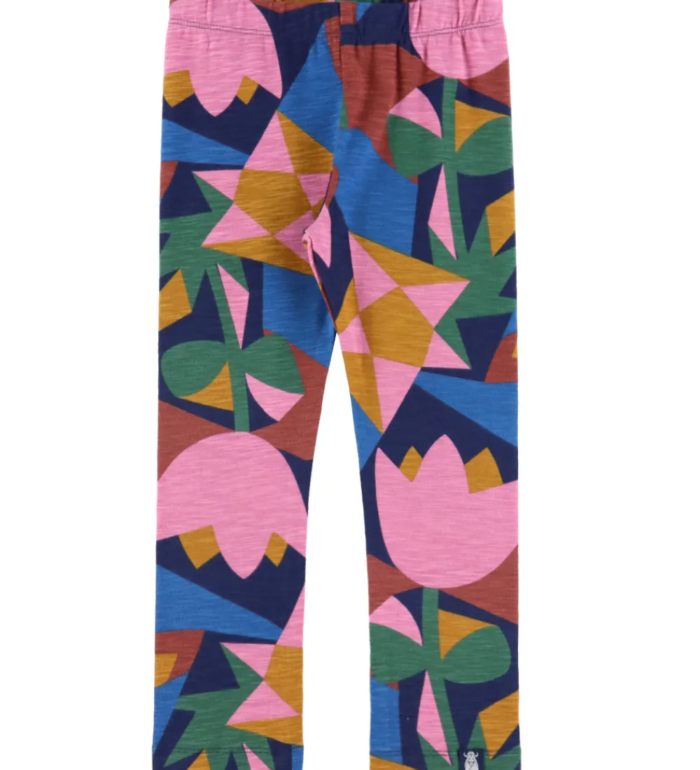Leggings-Danefæ Leggings - Bomuld/Viskose - Danecheer - Rose Geofleur