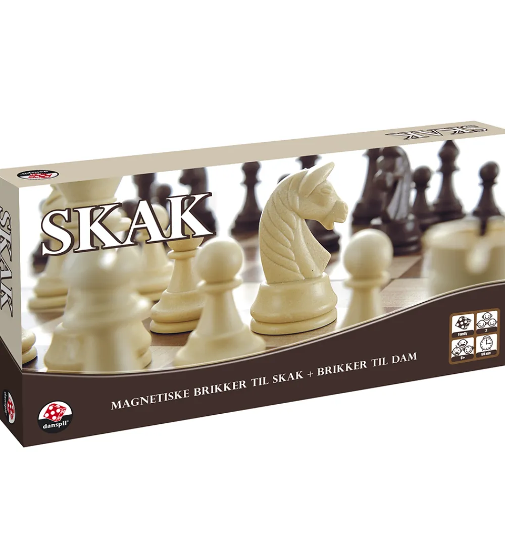 Spil-Danspil Brætspil - Skak/Dam - Magnetiske Brikker