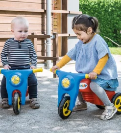 Dantoy Løbecykler*Motorcykel m. Plastikhjul - 58,5 cm - Rød/Blå/Gul