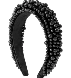 DAY ET Hårpynt*Hårbøjle - Pearly Velvet Hair Band - Sort