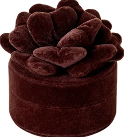 Smykkeskrin|Smykker-DAY ET Smykkeskrin - Velvet Flower Jewelry Round - Winetasting