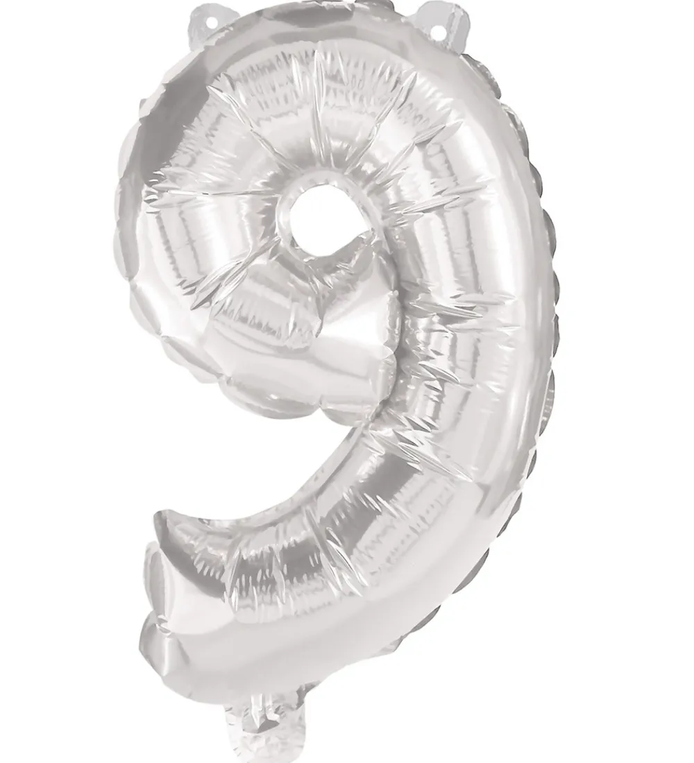 Decorata Party Festartikler*Foileballon - 85 cm - No 9 - Sølv