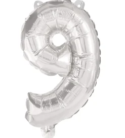 Decorata Party Festartikler*Foileballon - 95 cm - No 9 - Sølv