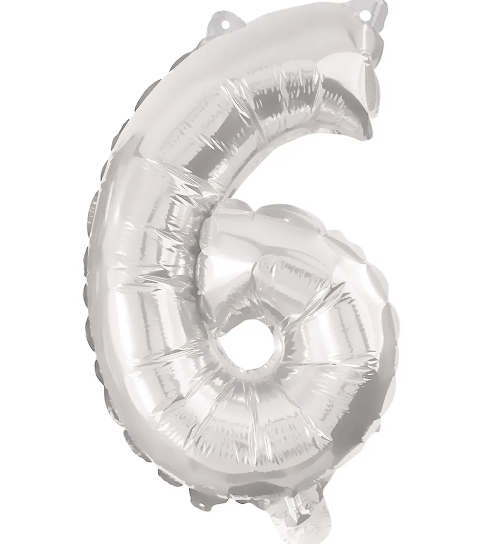 Decorata Party Festartikler*Foileballon - 95 cm - No 6 - Sølv