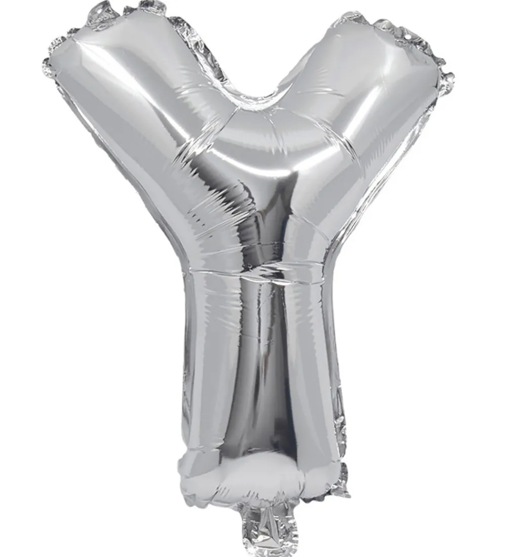 Festartikler-Decorata Party Foileballon - 32 cm - Y - Sølv