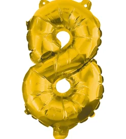 Festartikler-Decorata Party Foileballon - 85 cm - No 8 - Guld
