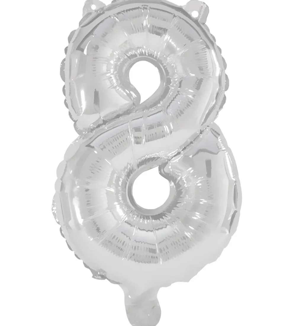 Decorata Party Festartikler*Foileballon - 95 cm - No 8 - Sølv