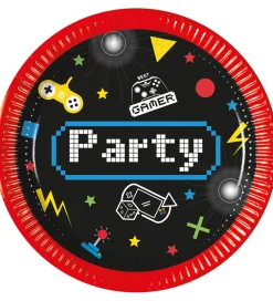 Decorata Party Tallerkener*Paptallerkner - 8-pak - 19,5 cm - Gaming Party
