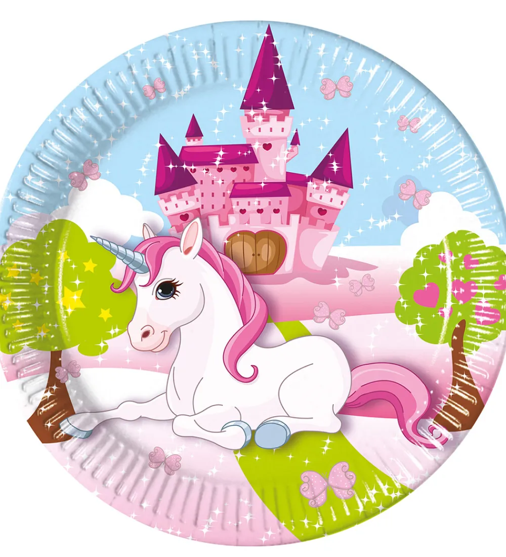 Tallerkener-Decorata Party Paptallerkner - 8-pak - 23 cm - Unicorn