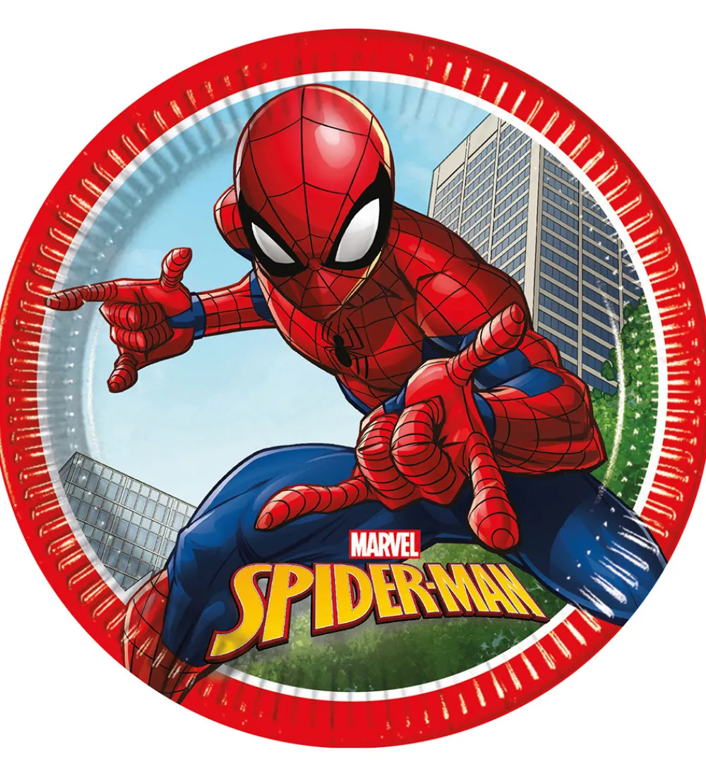Decorata Party Tallerkener*Paptallerkner - 8-pak - 23 cm - Spider-Man Crime