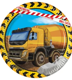 Decorata Party Tallerkener*Paptallerkner - 8-pak - 19,5 cm - Construction