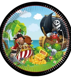 Decorata Party Tallerkener*Paptallerkner - 8-pak - 23 cm - Island Pirates