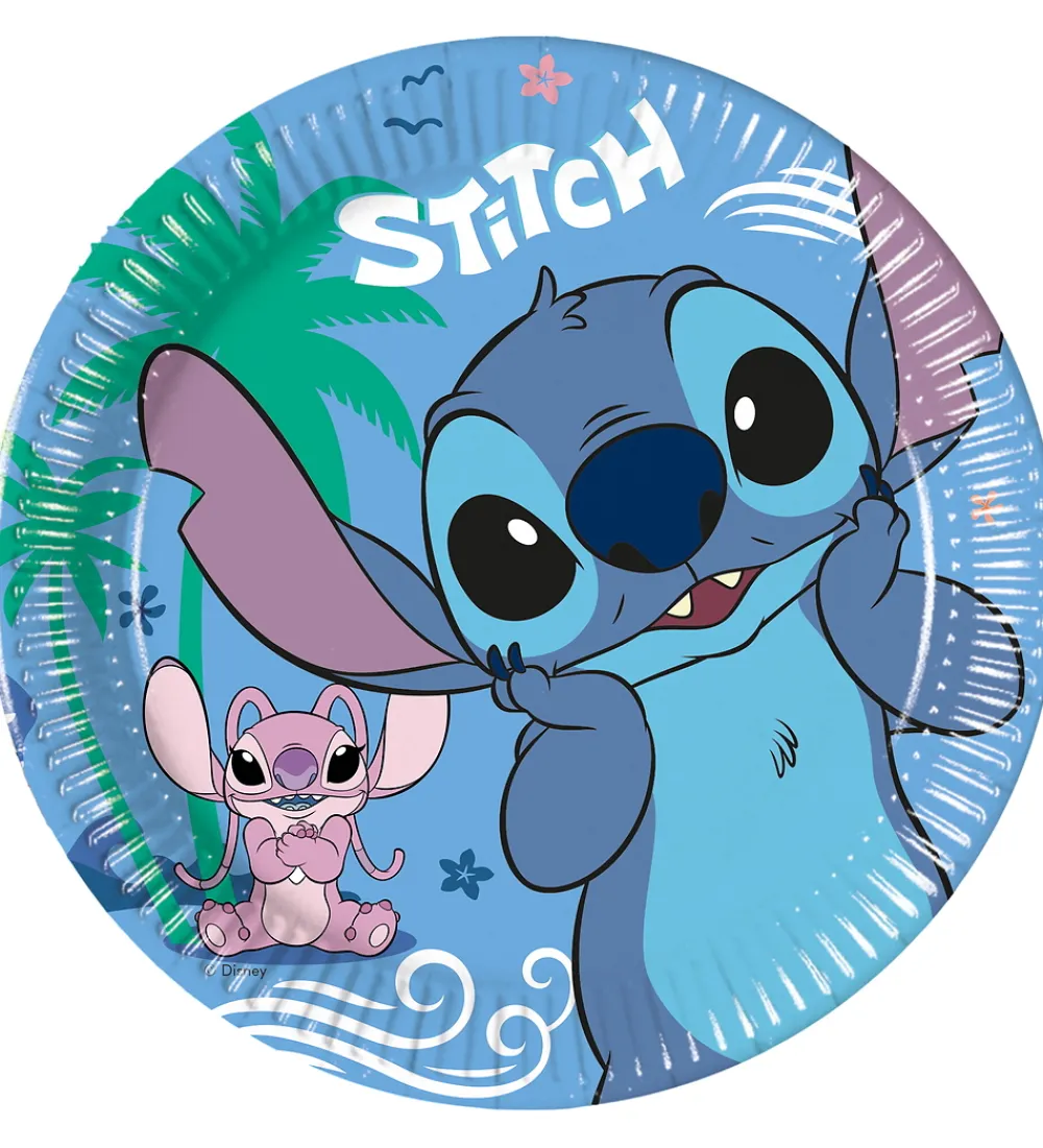 Decorata Party Festartikler*Paptallerkner - 8-pak - 19,5 cm - Stitch & Angel