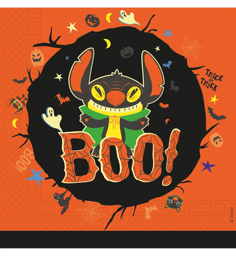 Decorata Party Festartikler*Servietter - 20-pak - 33x33 cm - Stitch Halloween