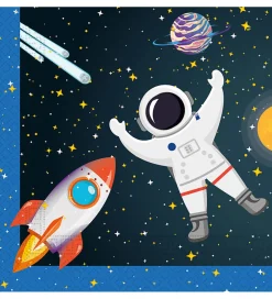 Festartikler-Decorata Party Servietter - 20-pak - 33x33 cm - Rocket Space