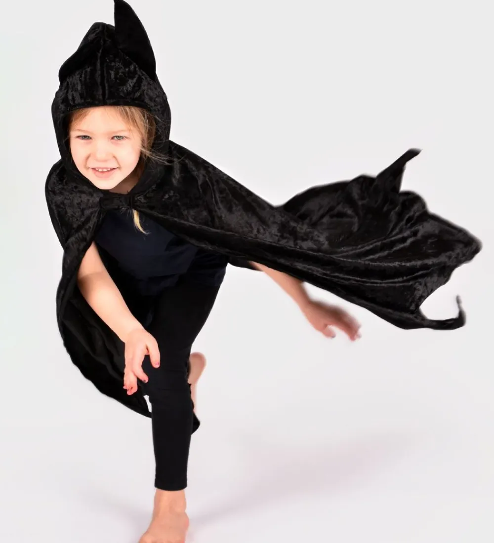 Den Goda Fen Halloween|Udklædningstøj*Udklædning - Flagermus Kappe - Sort