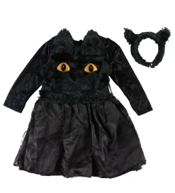 Den Goda Fen Halloween*Udklædning - Sort Kattekjole - Sort
