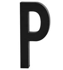 Bogstaver-Design Letters Alubogstav - P - Sort