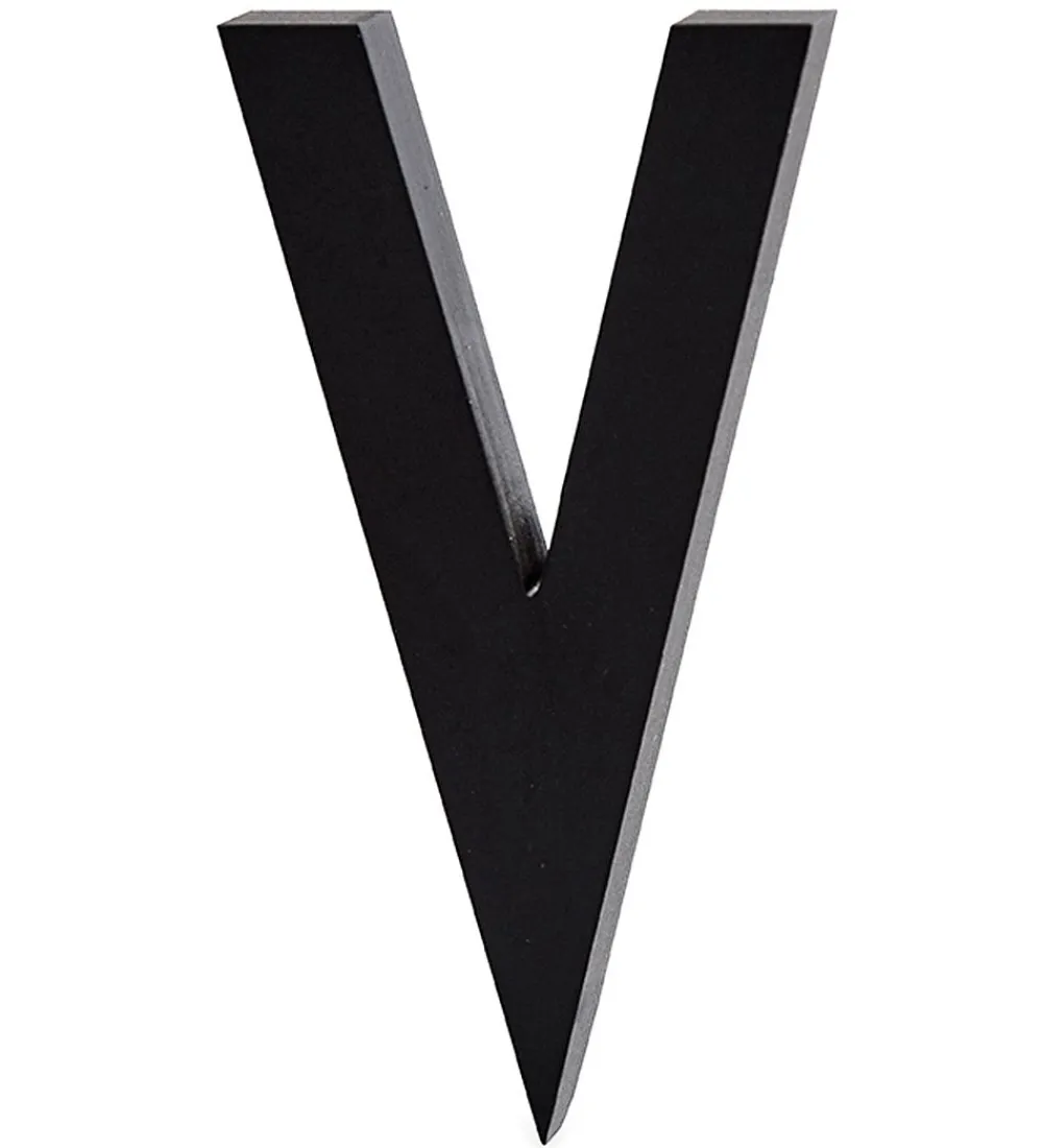Design Letters Bogstaver*Alubogstav - V - Sort