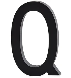 Design Letters Bogstaver*Alubogstav - Q - Sort