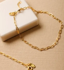 Design Letters Smykker*Armbånd - Chunky Square - Small - 18K Guldbelagt