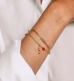 Smykker-Design Letters Armbånd - Chunky Square - Large - 18K Guld