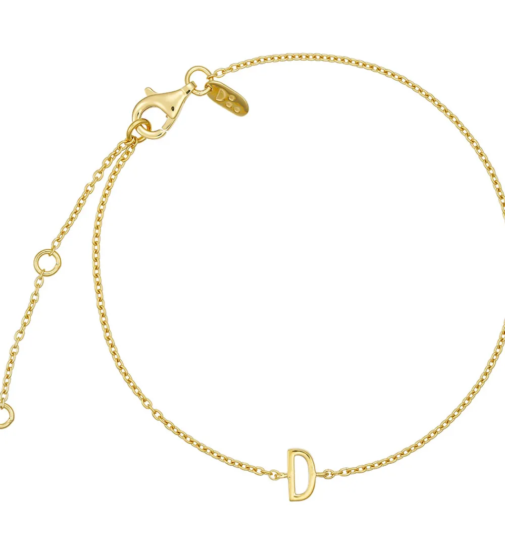 Smykker-Design Letters Armbånd - D - 18K Guldbelagt