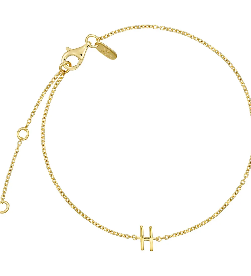 Design Letters Smykker*Armbånd - H - 18K Guldbelagt