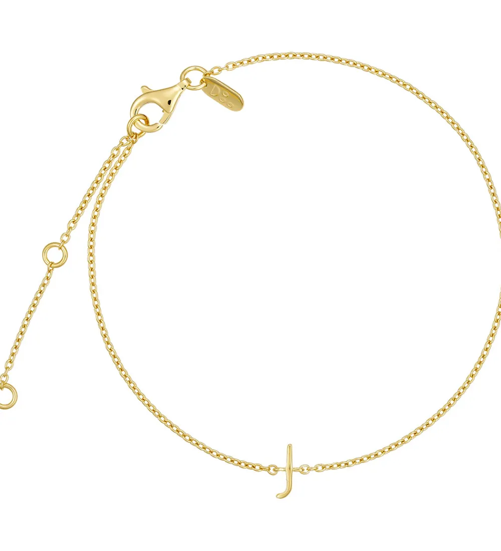 Design Letters Smykker*Armbånd - J - 18K Guldbelagt