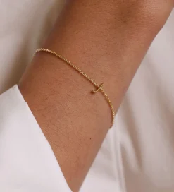 Design Letters Smykker*Armbånd - J - 18K Guldbelagt
