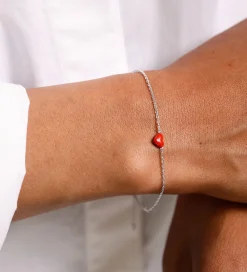 Smykker-Design Letters Armbånd - Little Big Love - Sølv/Rød