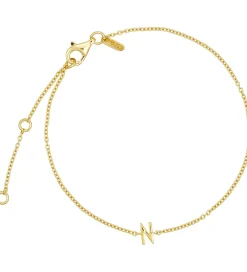 Smykker-Design Letters Armbånd - N - 18K Guldbelagt