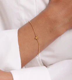 Design Letters Smykker*Armbånd - W - 18K Guldbelagt
