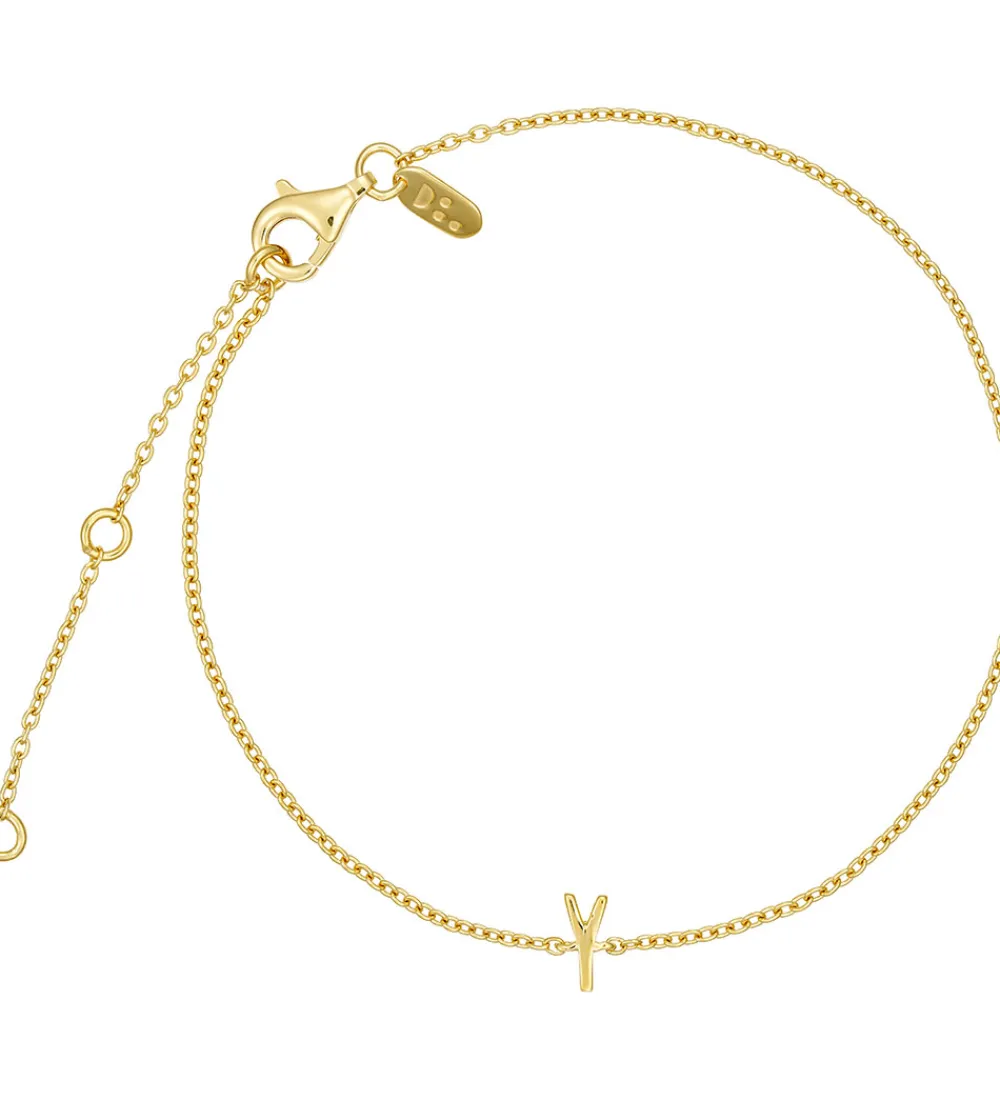 Design Letters Smykker*Armbånd - Y - 18K Guldbelagt