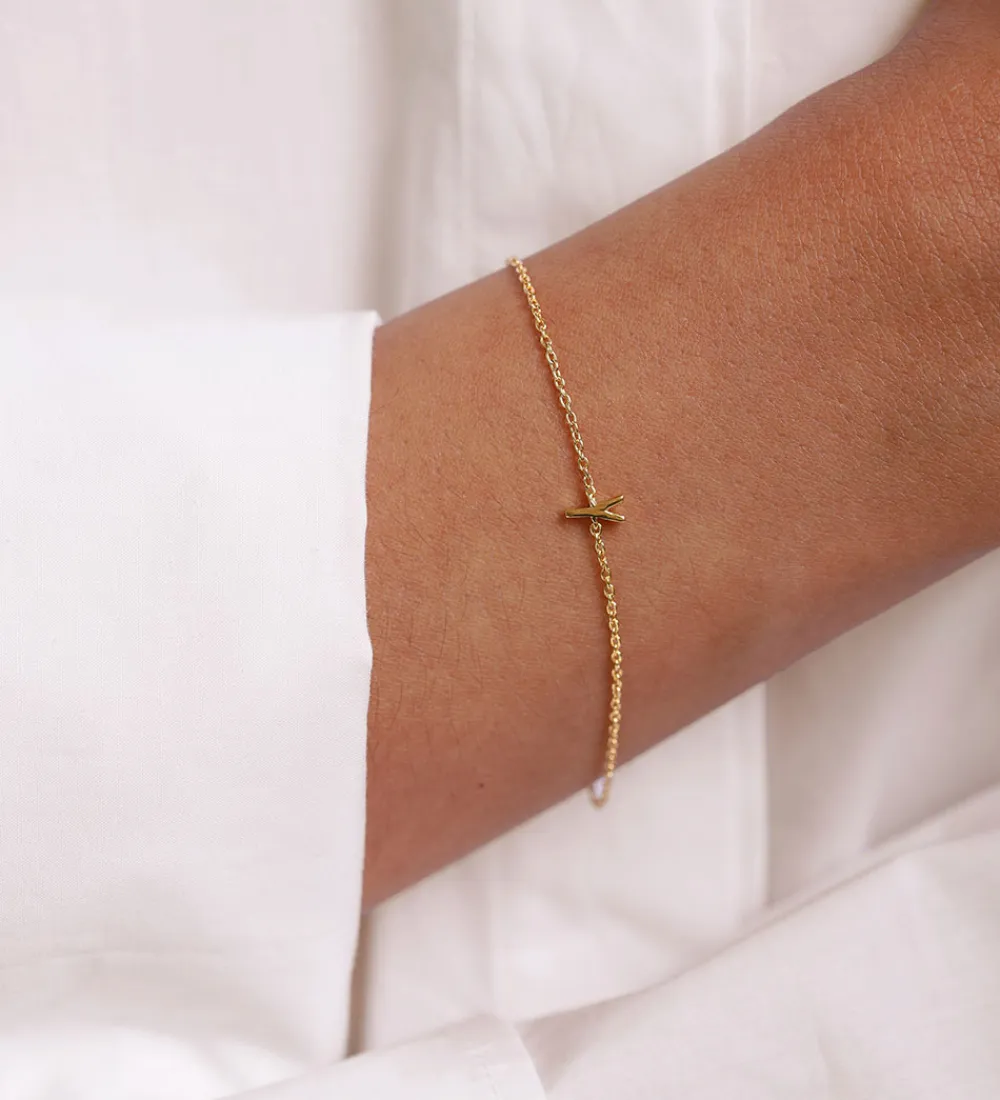 Design Letters Smykker*Armbånd - Y - 18K Guldbelagt