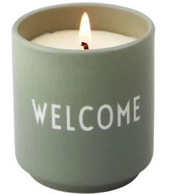 Duftlys-Design Letters Duftlys - Fresh Flowers & Citrus - Grøn m. Welcom