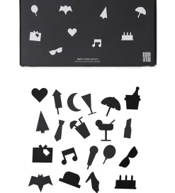 Design Letters Bogstaver*Ikoner - Fest - Sort