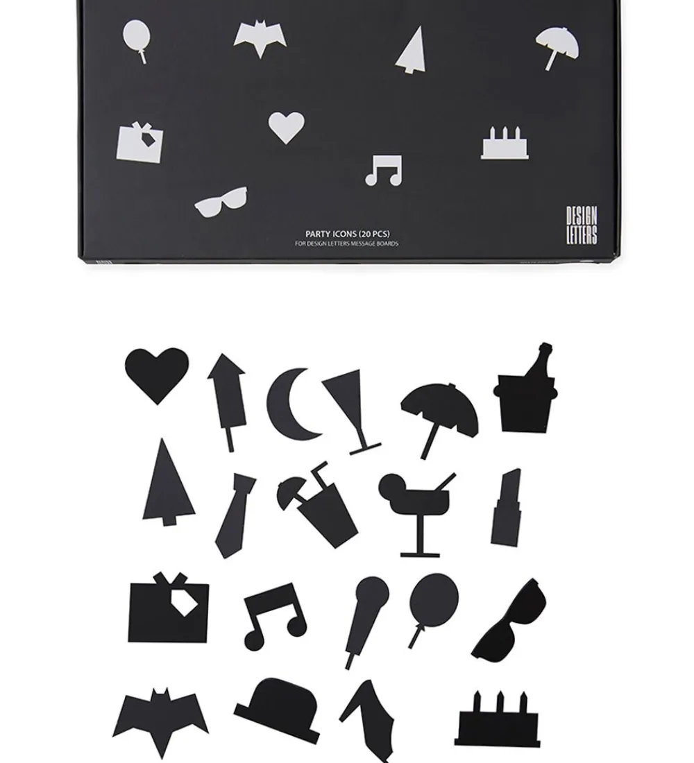 Design Letters Bogstaver*Ikoner - Fest - Sort
