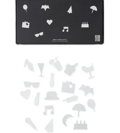 Design Letters Bogstaver*Ikoner - Fest - Hvid