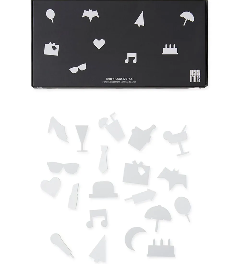 Design Letters Bogstaver*Ikoner - Fest - Hvid
