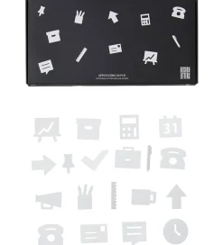 Bogstaver-Design Letters Ikoner - Kontor - Hvid