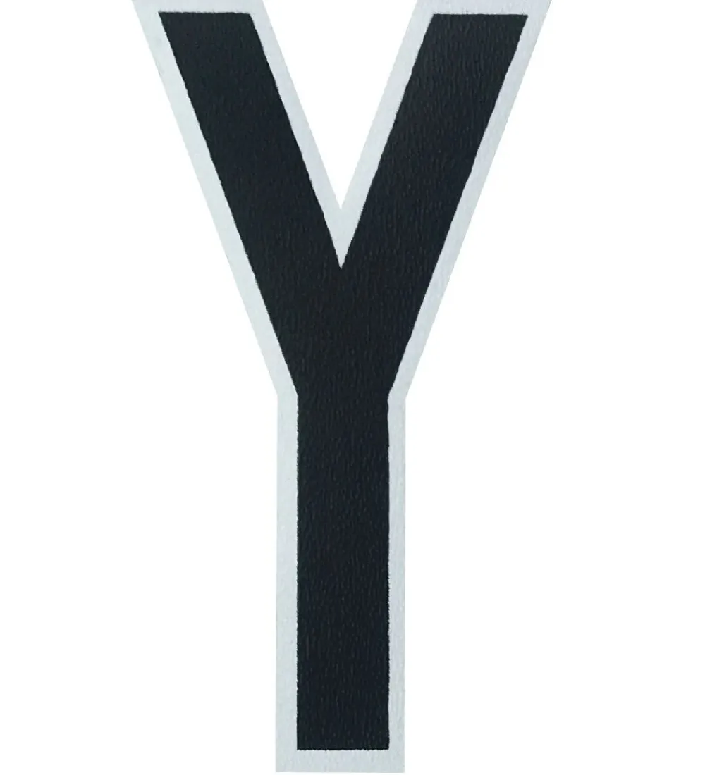Bogstaver-Design Letters Klistermærke - Mobil - Y - 5cm - Black