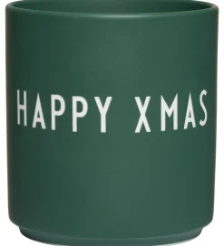 Kop Og Tudekop-Design Letters Kop - Favourite - Happy Xmas - Dark Green