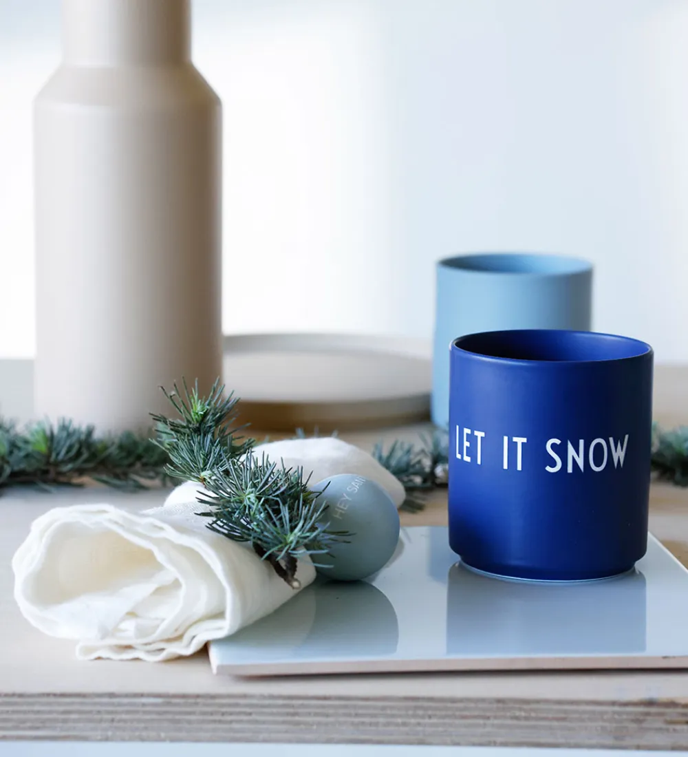 Kop Og Tudekop-Design Letters Kop - Favourite - Let It Snow - Midnight Blue