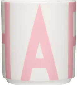 Design Letters Spisetid|Kop Og Tudekop*Kop - XL Vintage ABC - Happy - Creole Pink