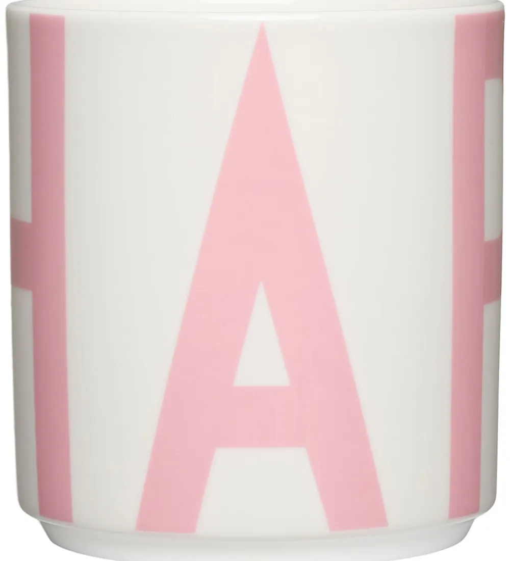 Design Letters Spisetid|Kop Og Tudekop*Kop - XL Vintage ABC - Happy - Creole Pink