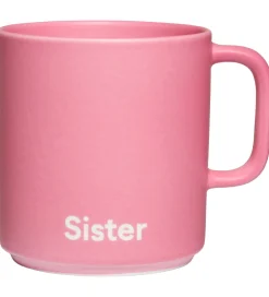 Kop Og Tudekop-Design Letters Krus - Favourite - Sister - Pink