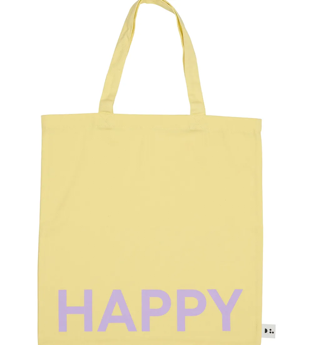 Design Letters Shoppers*Shopper - Happy - Gul m. Lilla