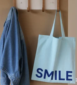 Shoppers-Design Letters Shopper - Smile - Ice Blue