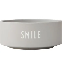 Skåle-Design Letters Skål - Smile - Grå